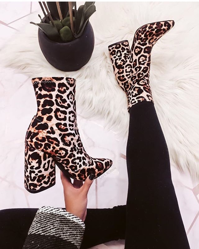 Beast store leopard booties